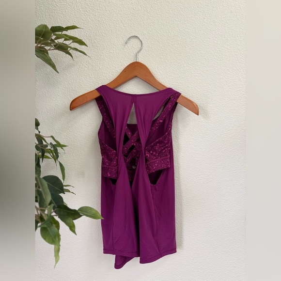 Lululemon Athletica Purple Ready & Go Sport Tank Top and Bra Women’s Size 6 - Picture 10 of 11
